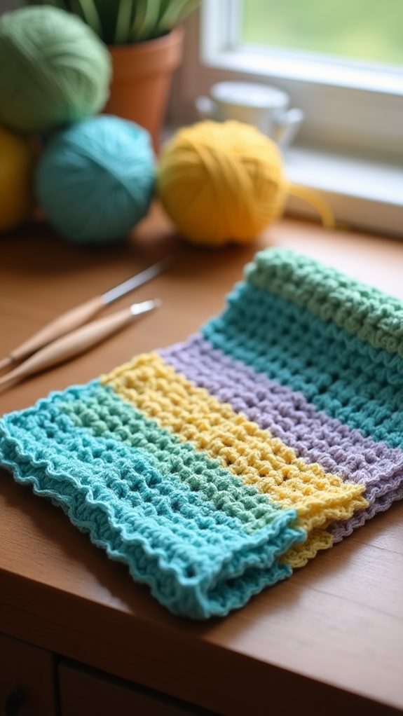 crochet puff stitch cloth