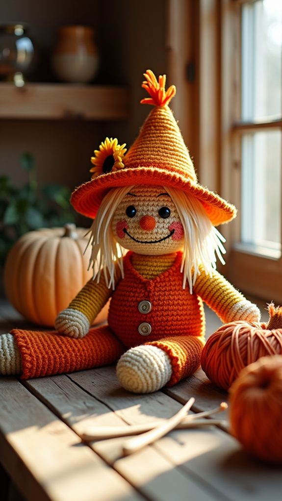 crochet scarecrow home decor
