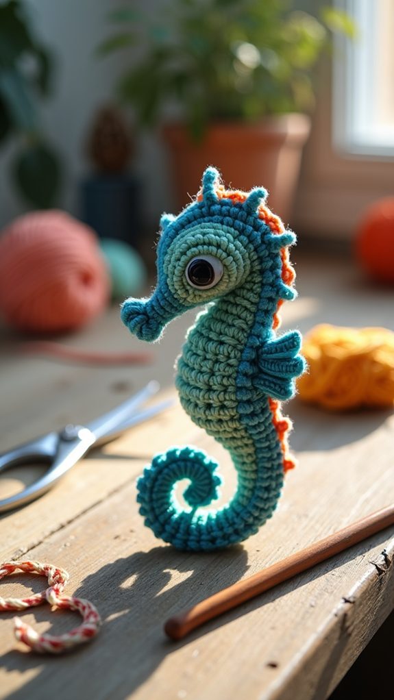crochet seahorse design instructions