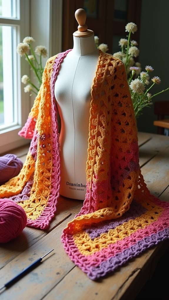 crochet shrug for festivals