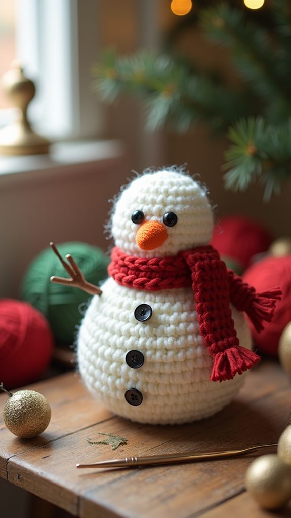 crochet snowman craft project