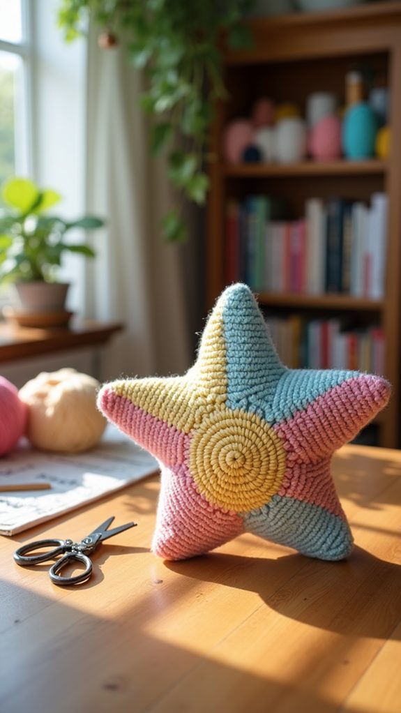 crochet star stuffed toy