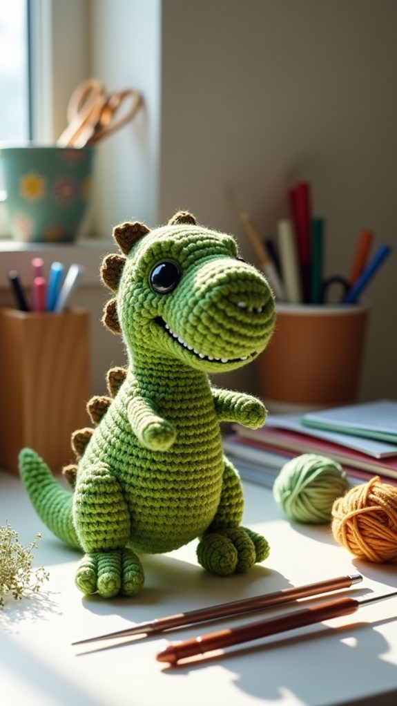 crochet t rex toy instructions