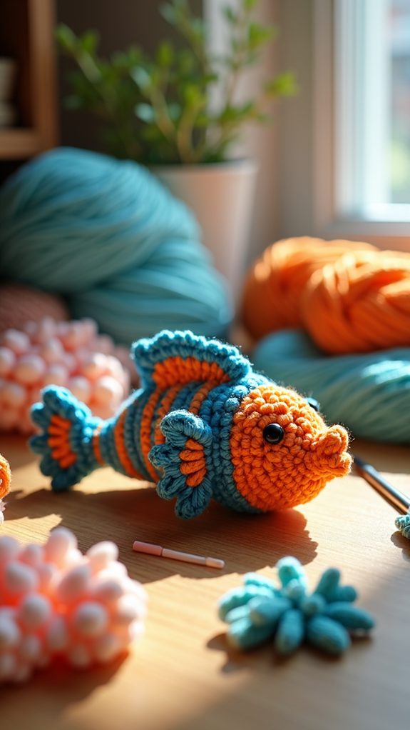 crochet underwater themed art