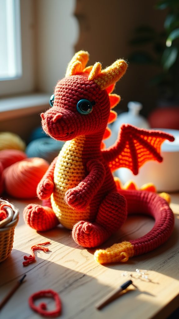 cuddly dragon toy design