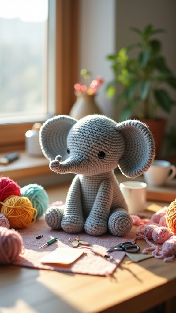 cuddly gray toy animal