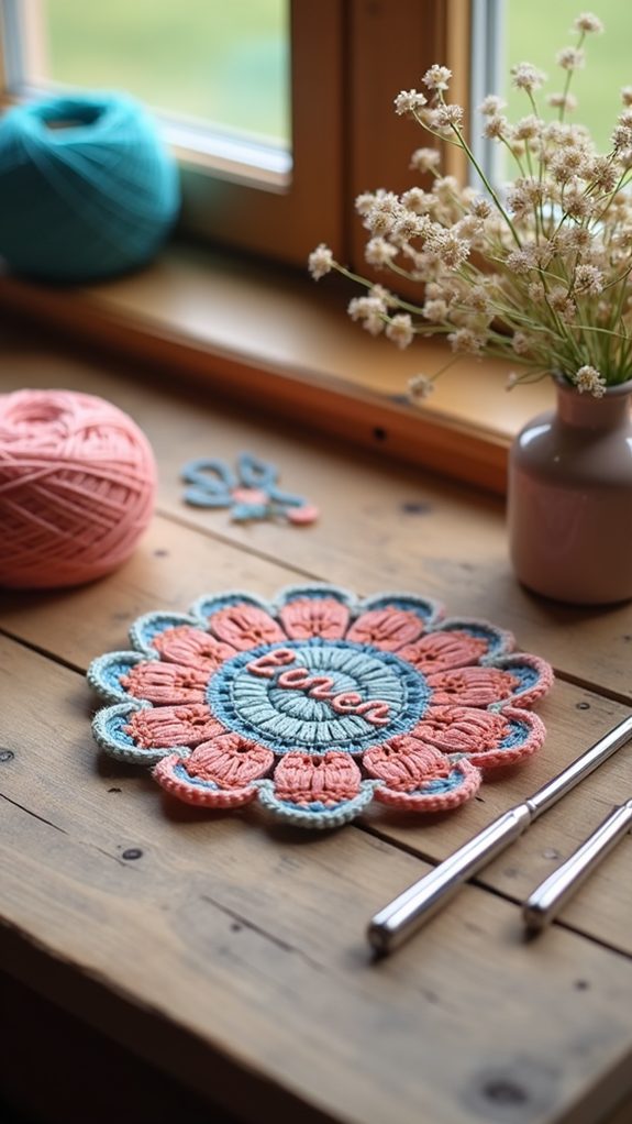 custom crochet coaster design
