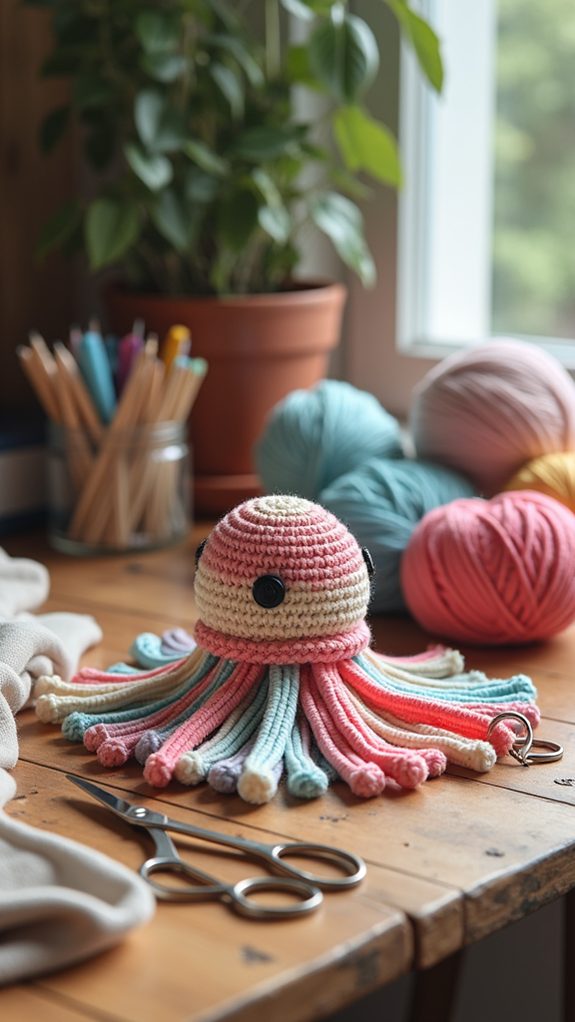cute jellyfish keychain accessory
