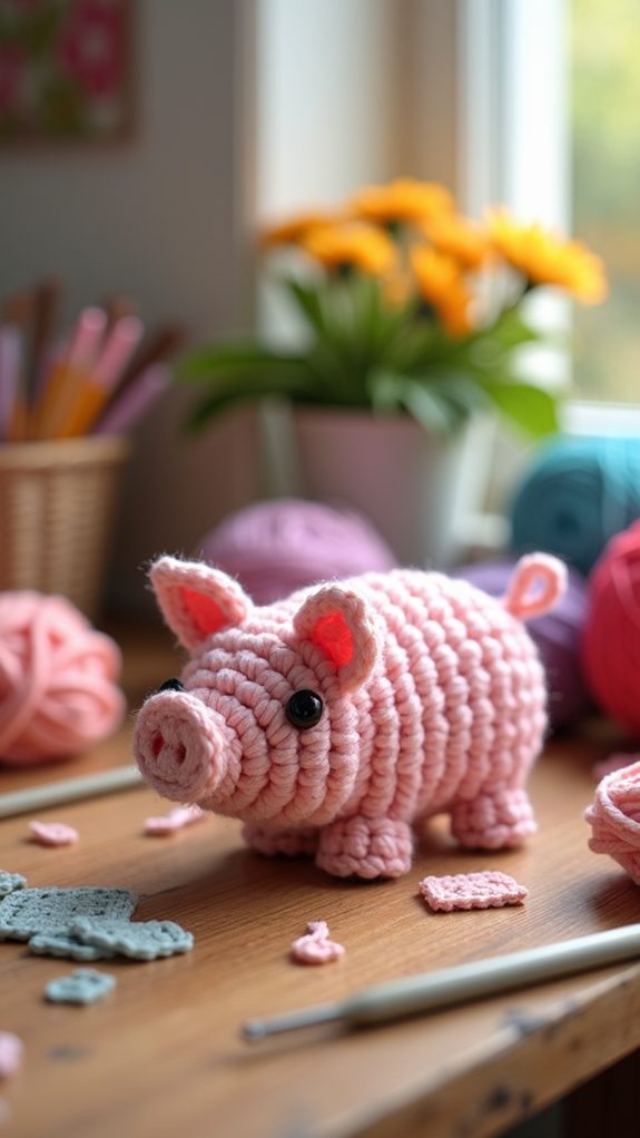 cute mini pig magnet