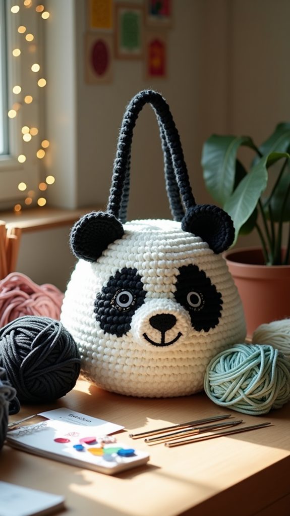 cute panda themed backpack