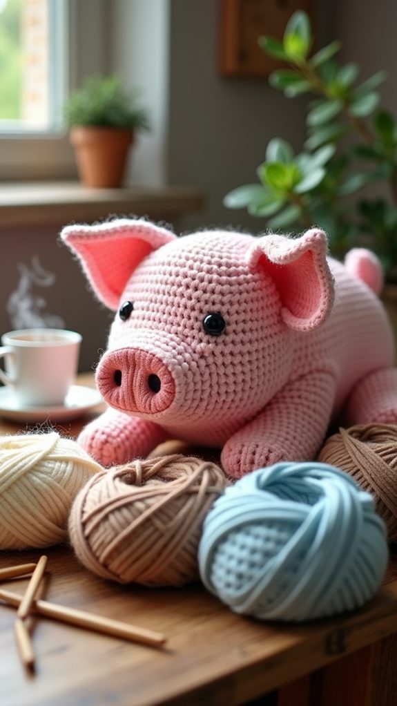 cute pig pillow design