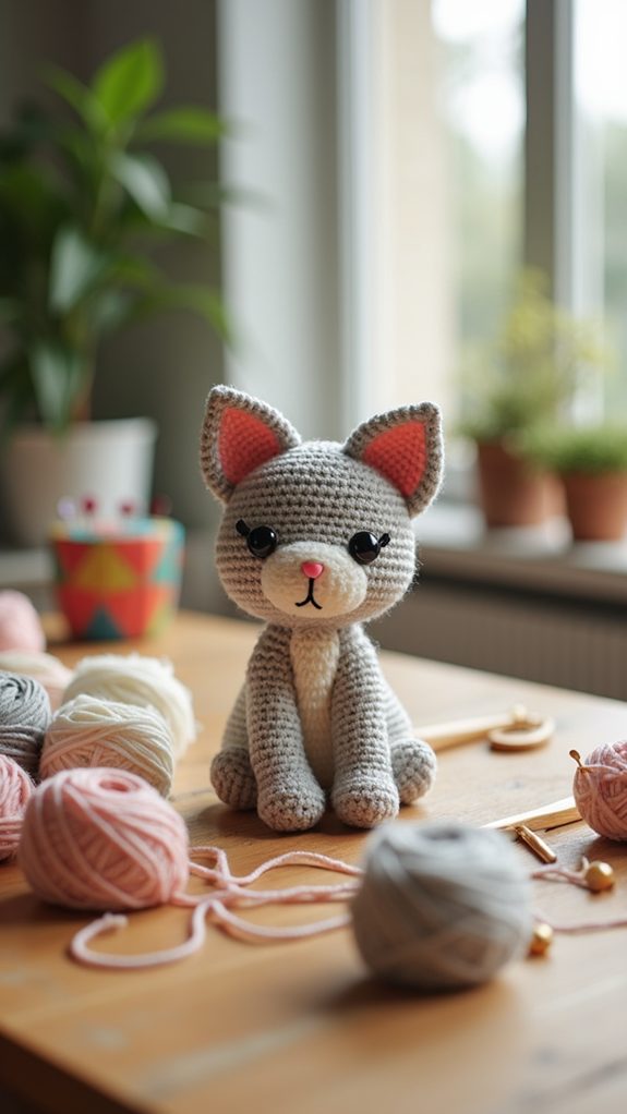 cute plush cat toy