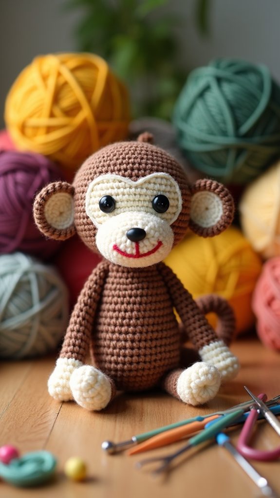 cute plush monkey toy