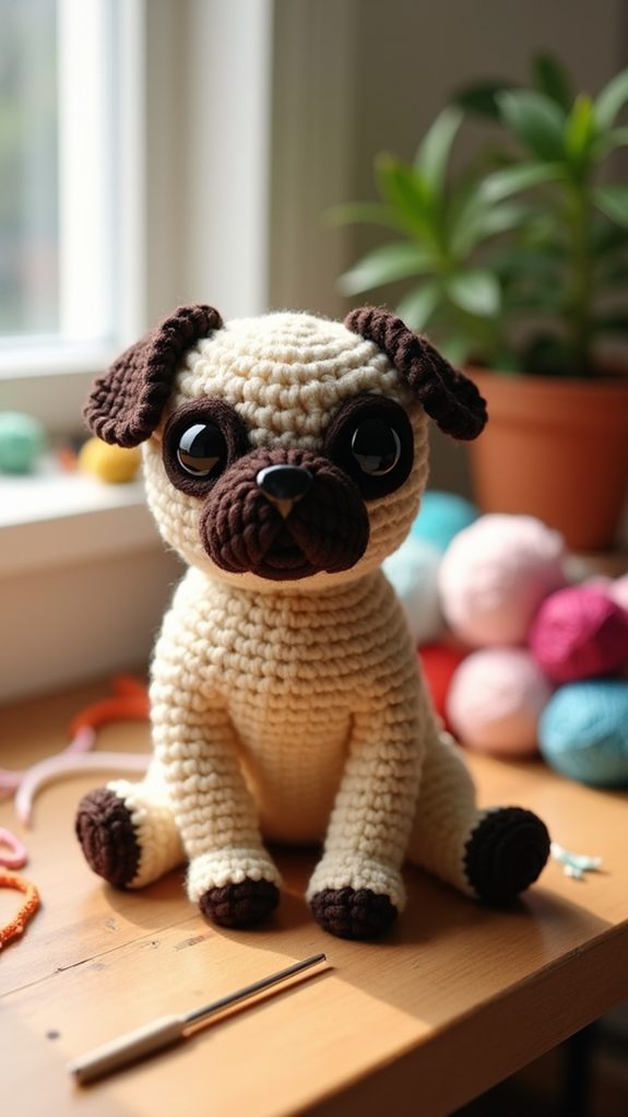 cute pug crochet instructions