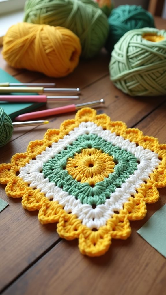 dainty crochet square design