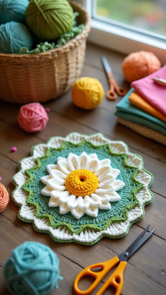 daisy square design layers