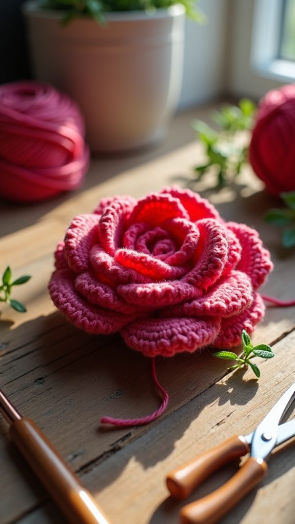 decorative crochet flower design