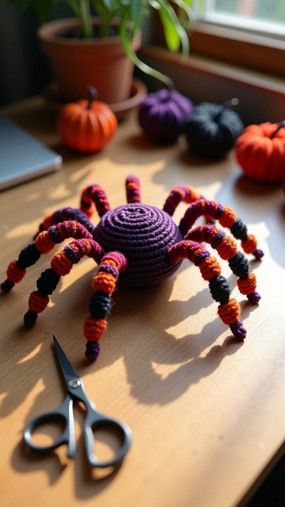 decorative crochet spider design