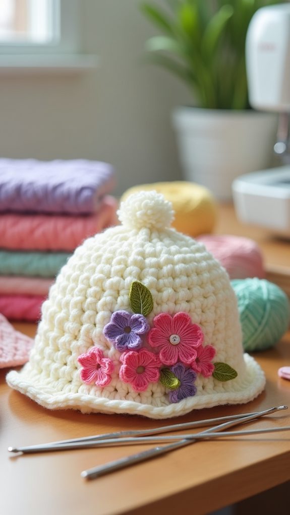 decorative floral hat design