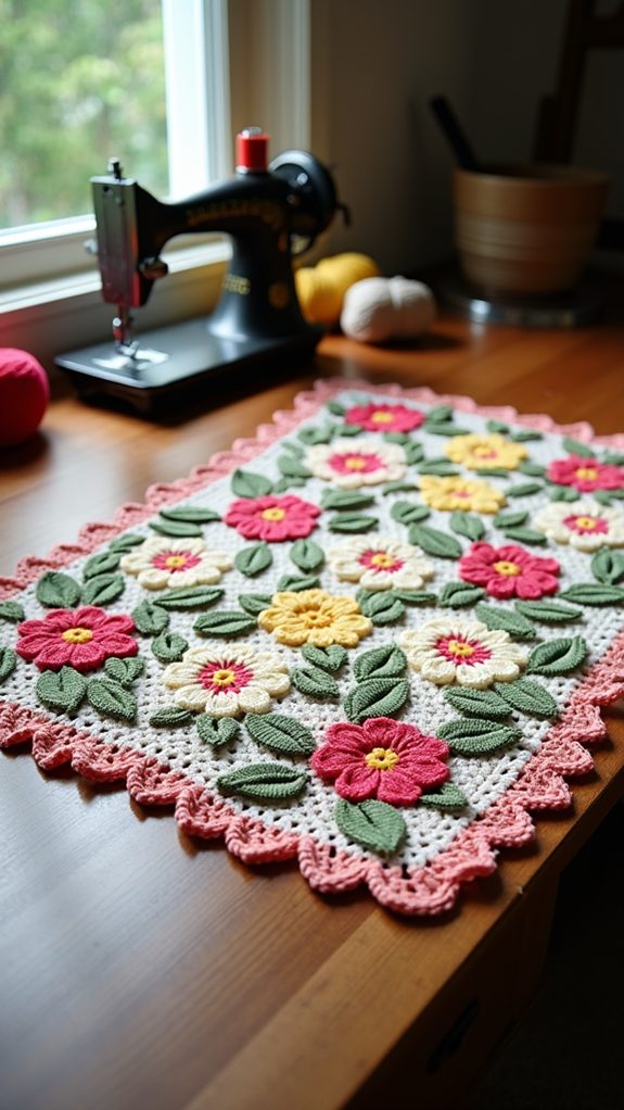 decorative flower pattern blanket