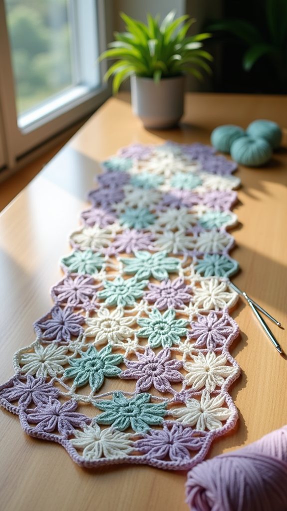 decorative quilted table runner