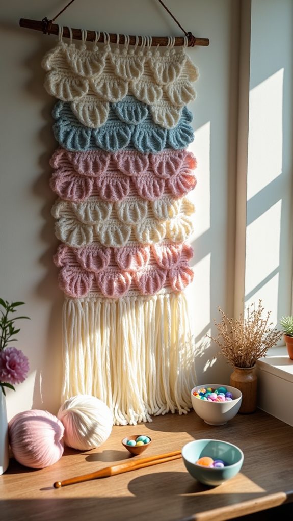 decorative shell stitch art