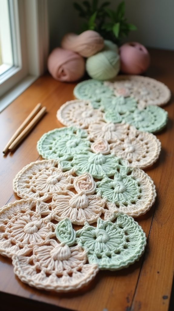 decorative shell stitch runner