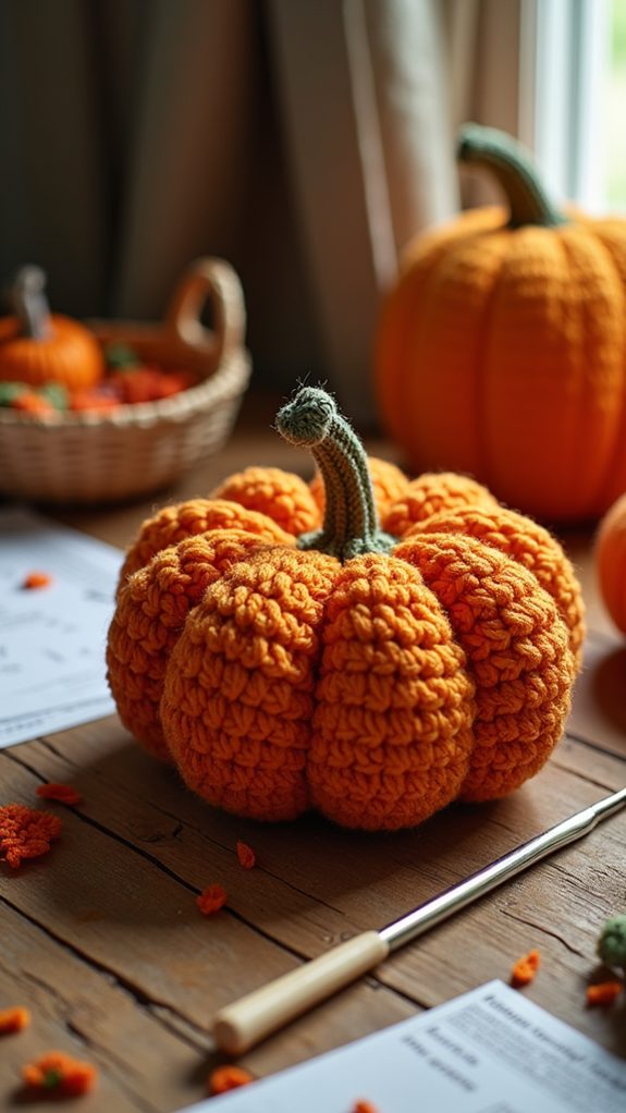 decorative textured pumpkin art