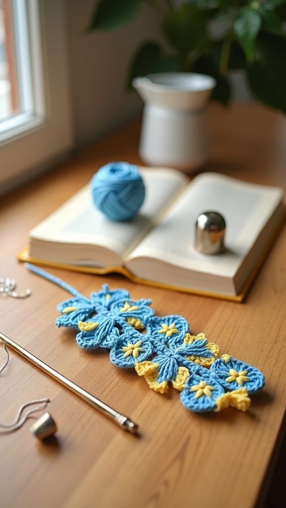 delicate floral bookmark design
