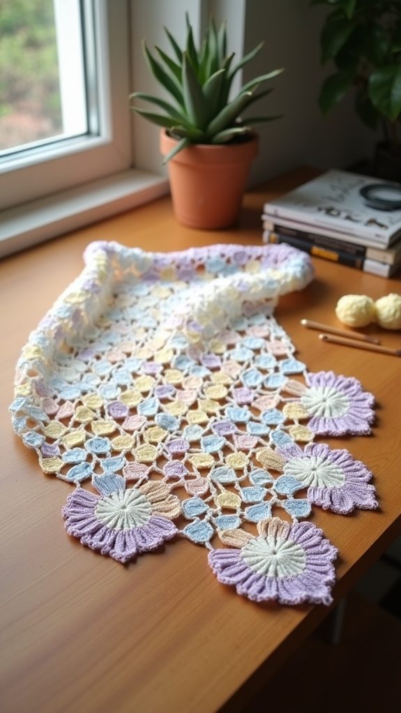 delicate floral patterned shawl