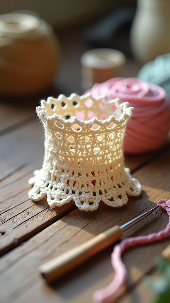 delicate handmade lace cuff
