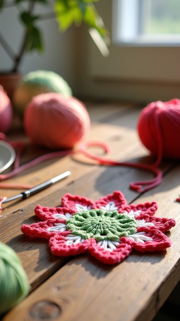 delightful floral drink coaster