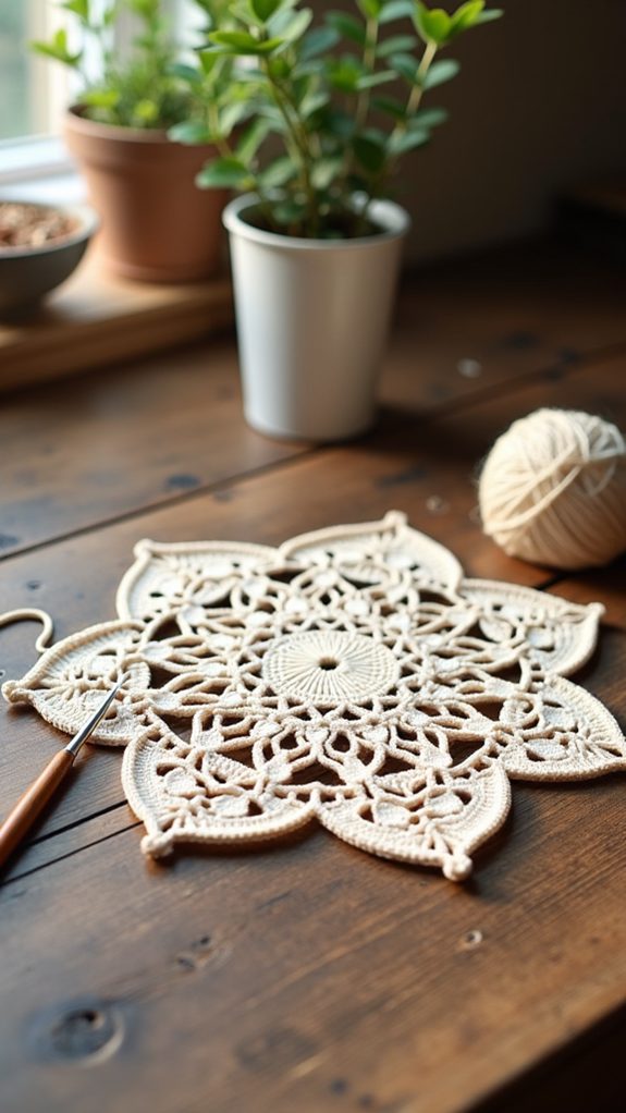 detailed crochet star design
