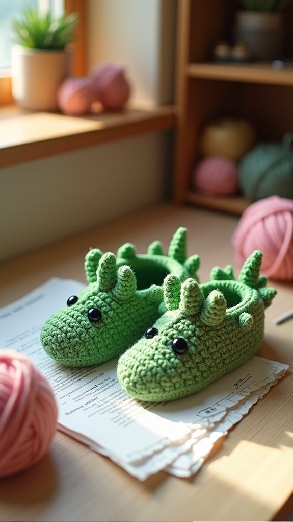 dinosaur themed cozy footwear