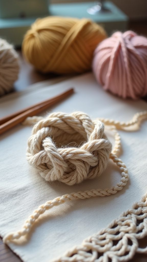 easy knotted crochet ring