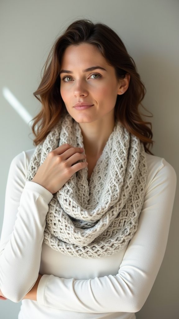 elegant lace infinity scarf