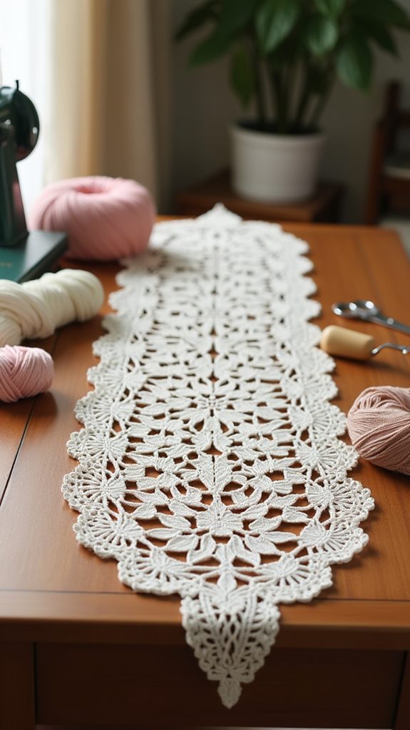 elegant lace table runner