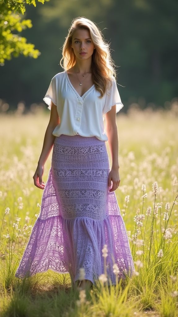 elegant layered crochet dress
