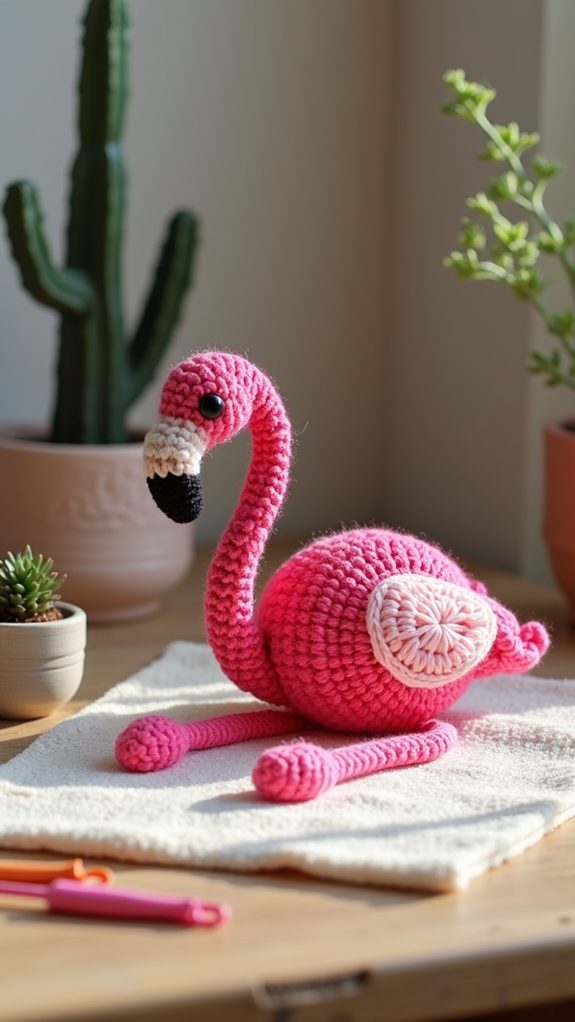elegant pink bird