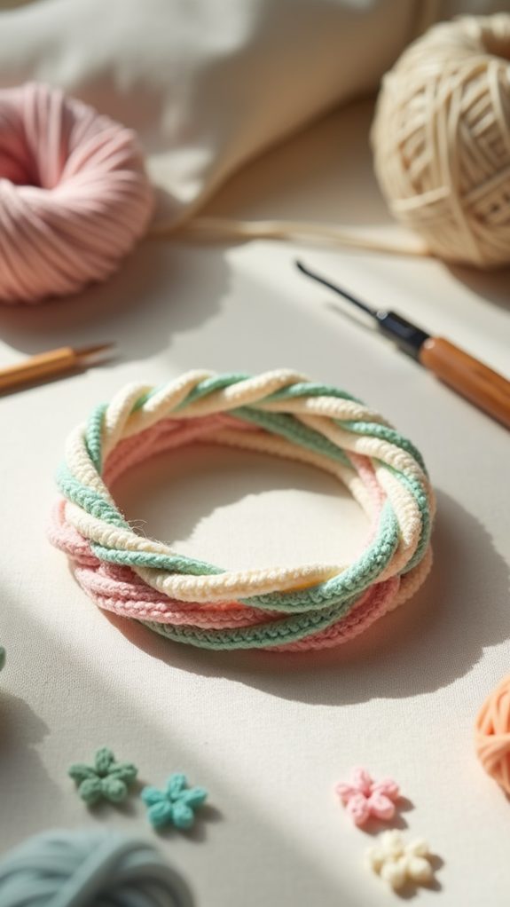 elegant shell stitch bracelet