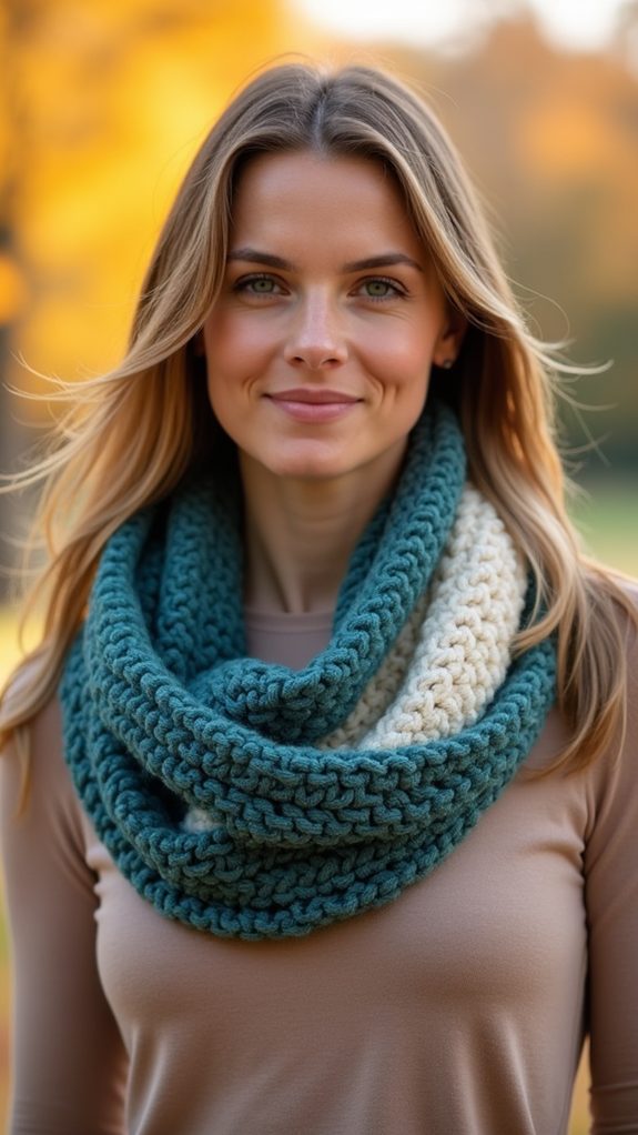 endless shell design scarf