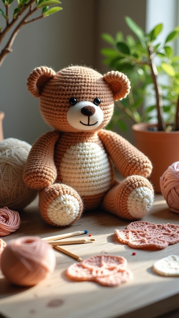 engaging crochet bear toy