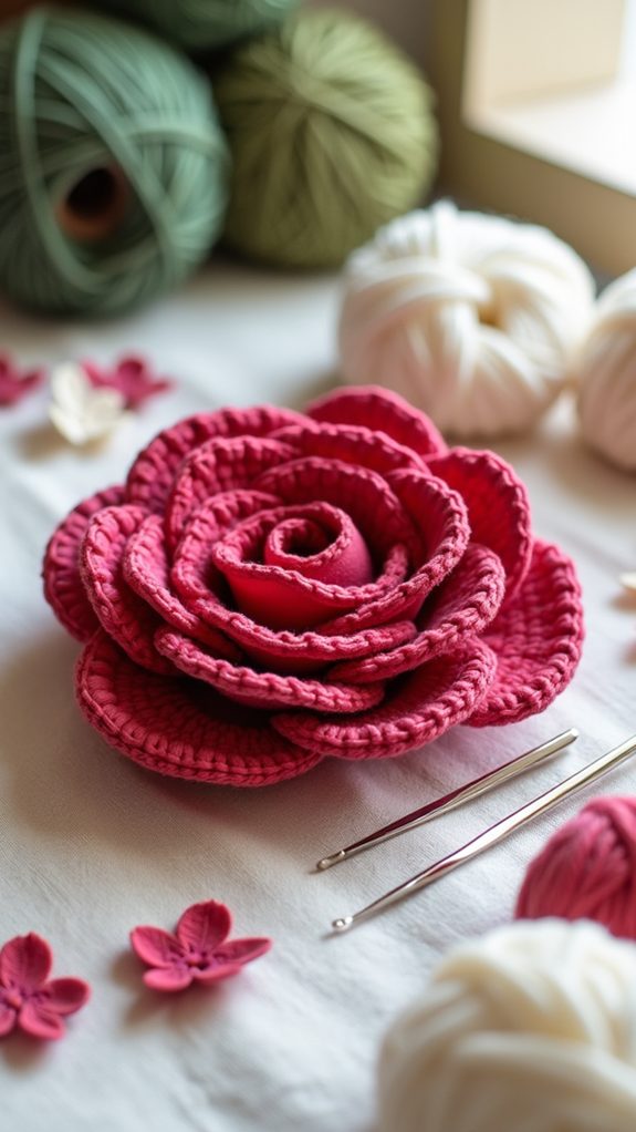 engaging crochet flower activity