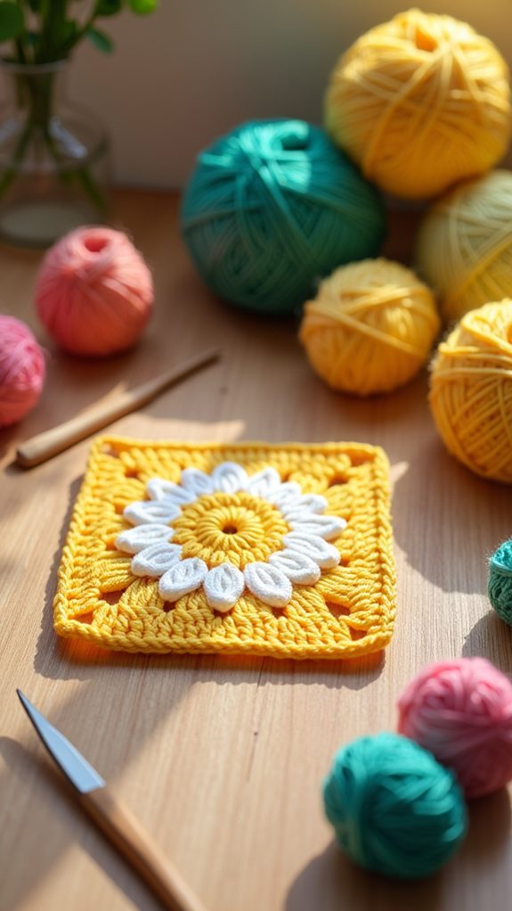fast crochet flower square