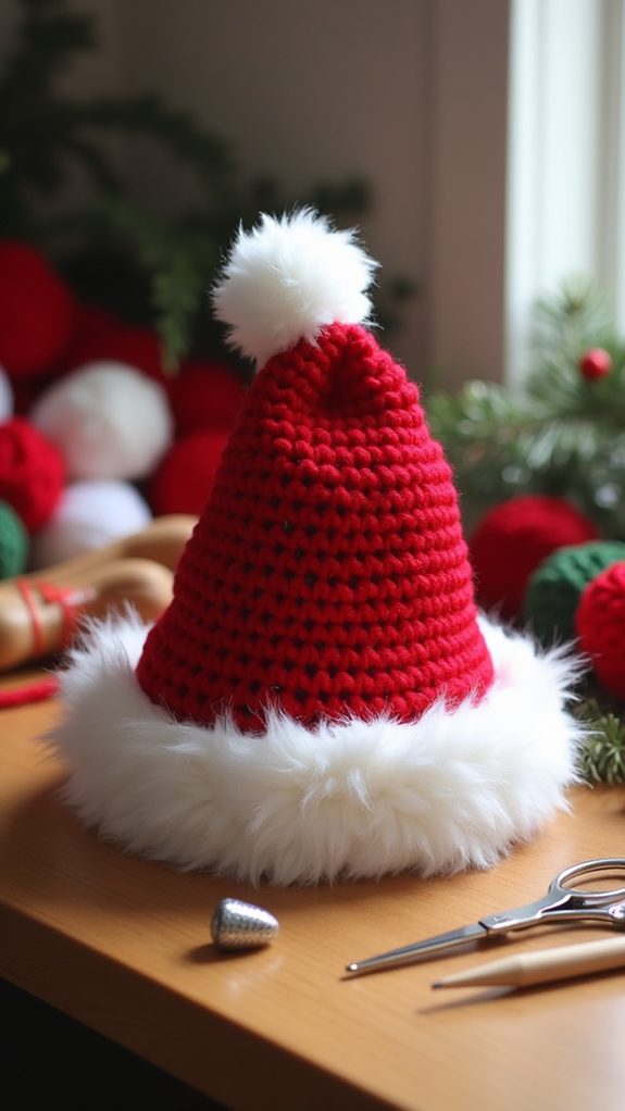 fast knit holiday hat