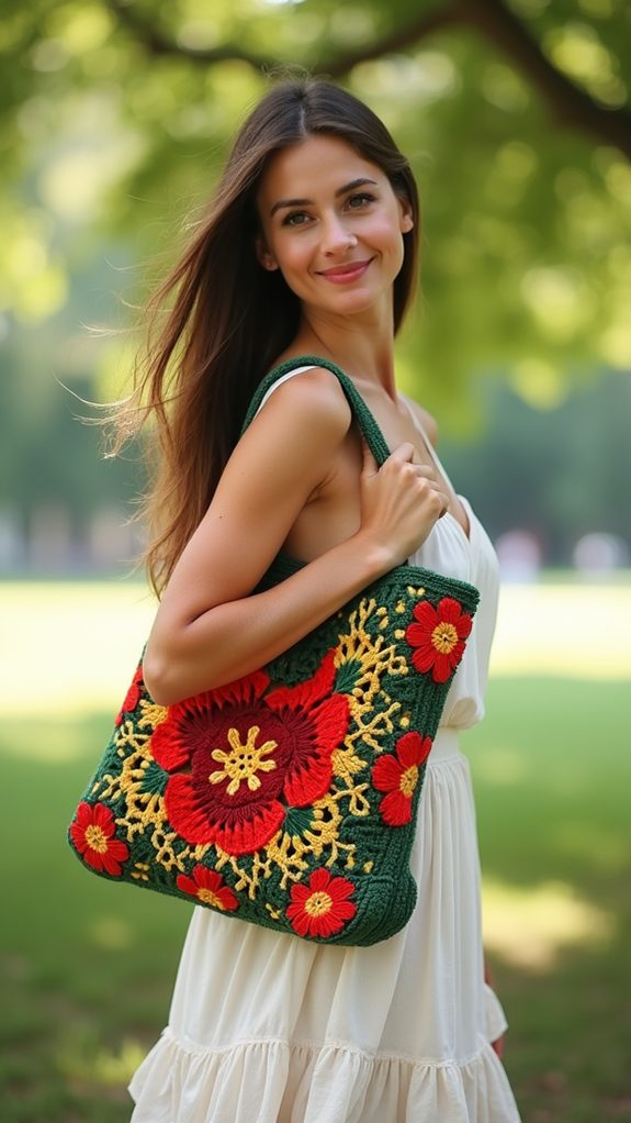 festive crochet bag design