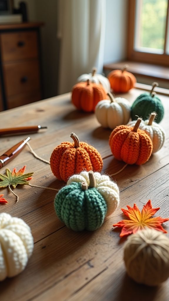 festive crochet pumpkin decor