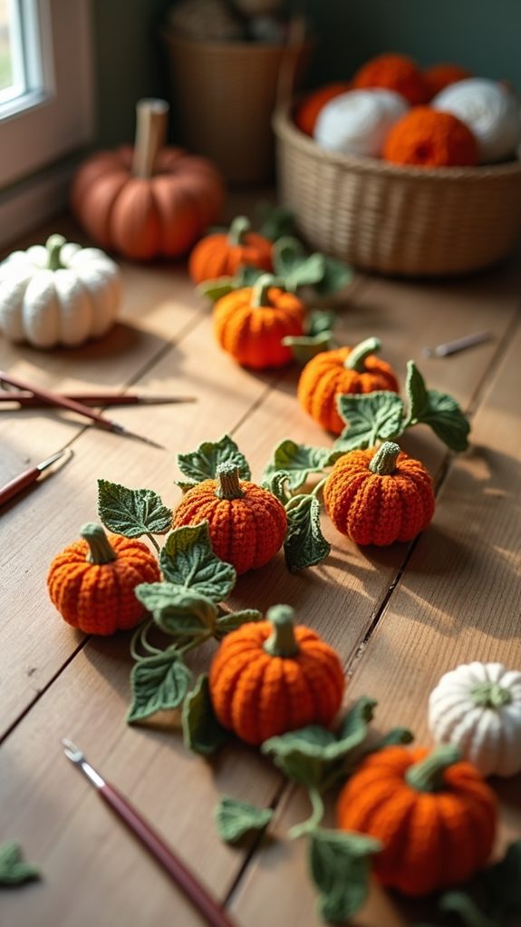 festive crochet pumpkin decor