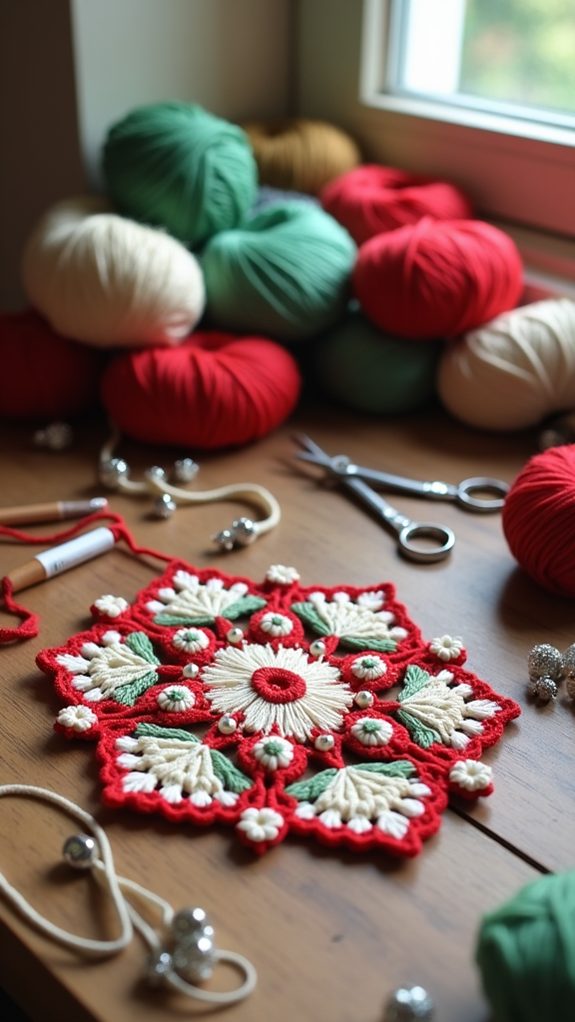 festive fabric art decoration