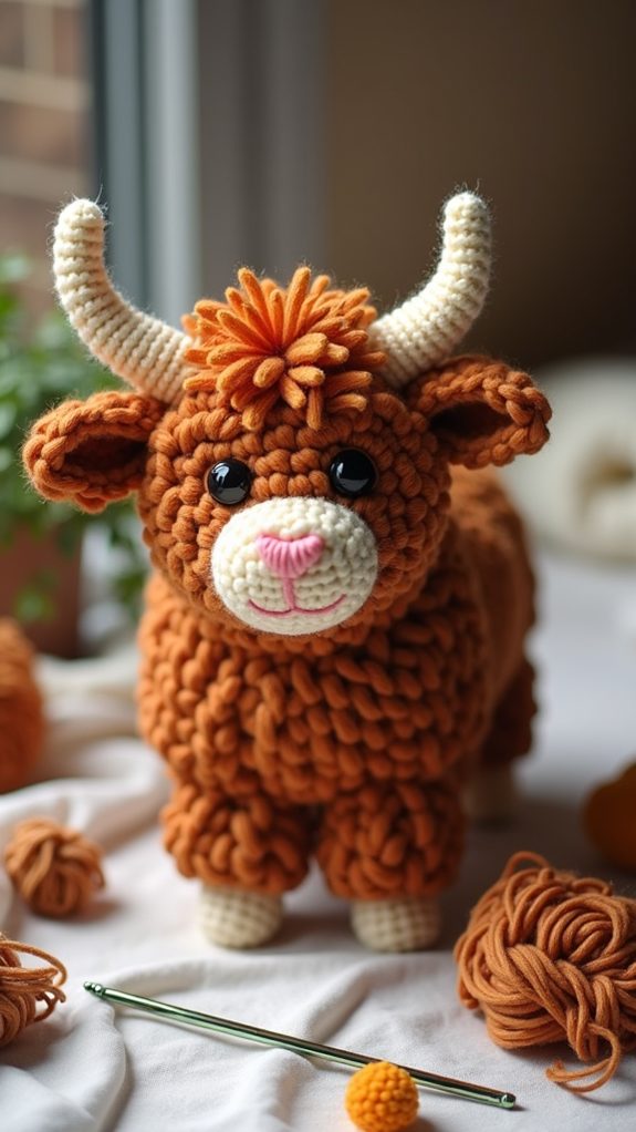 festive highland cow decor